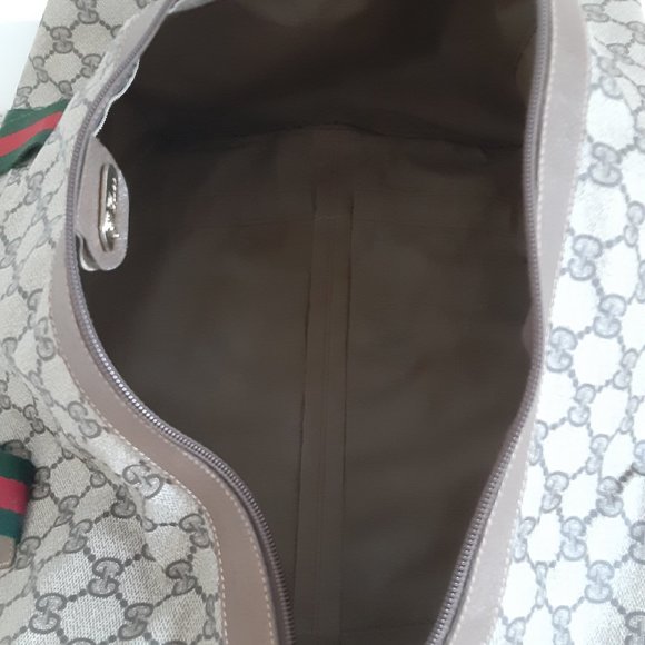 Authentic Gucci Weekender Web Mono Canvas Duffle - Picture 8 of 12